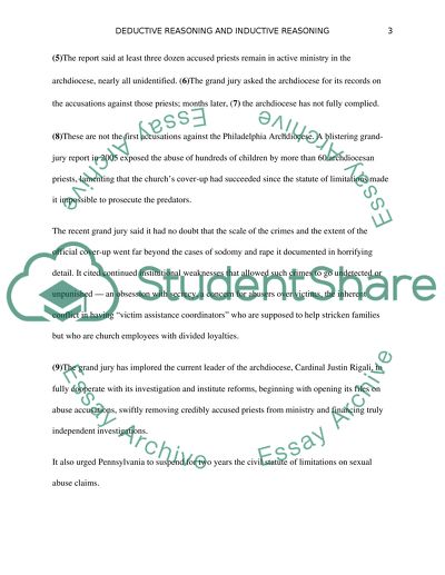 Deductive Reasoning and Inductive Reasoning