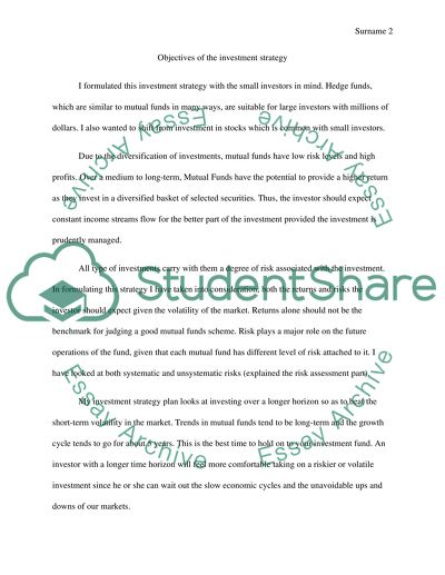 Investment Strategy Report