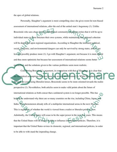 Theoretical Underpinning of two International Relations Theories