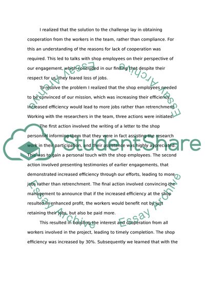 A letter to the shop personnel