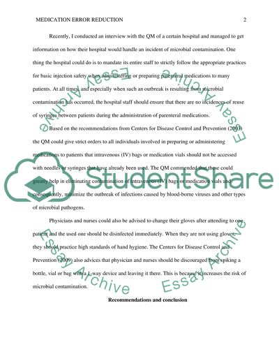 Topic Medication Safety Improvement ---medication error reduction
