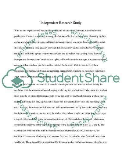 Marketing Strategies for Starbucks Coffee in Pakistan and India