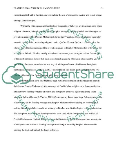 How Framing Analysis Has Been Used to Make Islamic Culture