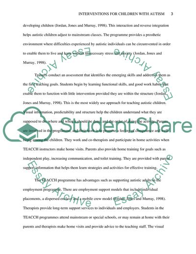 The Interaction and Reverse Integration which Helps Autistic Children