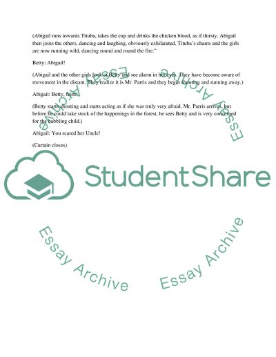 Thesis For An Essay The Crucible Act One English Essay Question Examples also Written Essay Papers The Crucible Act One Essay Example Topics And Well Written Essays Essay Paper Help