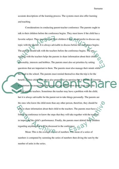 School Grades and Conducting Parent-Teacher Conference