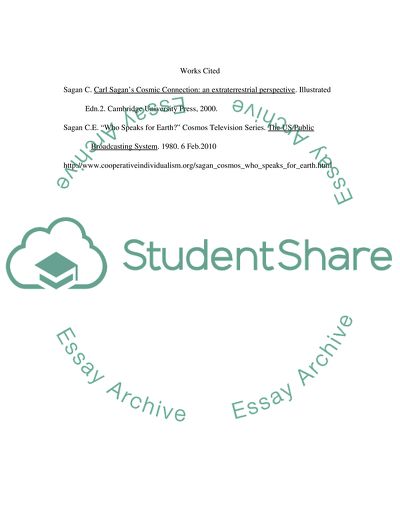 Carl Sagans Cosmic Connection