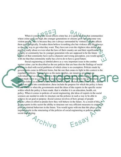 Criminal Law as a product of Social Engineering