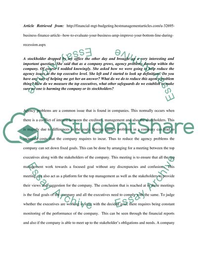 Improve Your Bottom Line during Recession