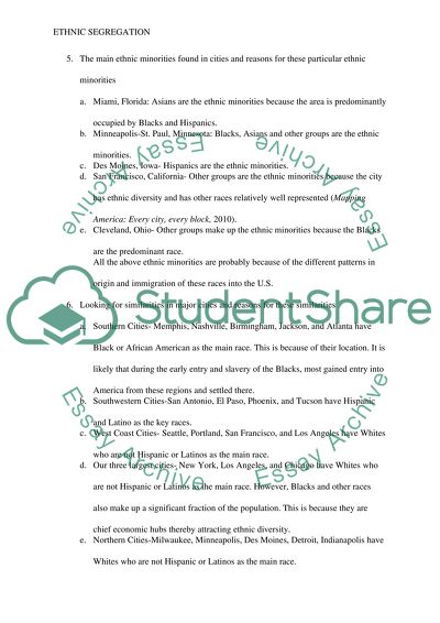 Ethnic and Racial Segregation