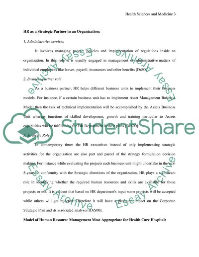 Efficacy of Human Resource Management in Modern Health Care Systems