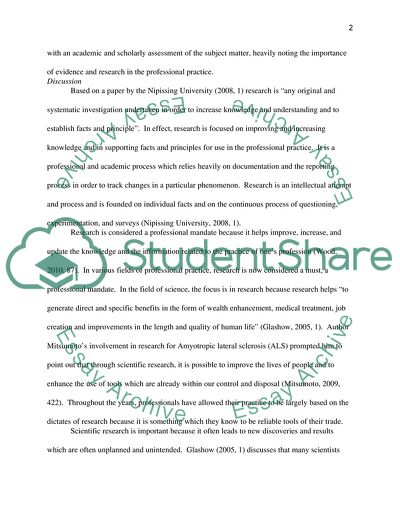 Research is a Professional Mandate