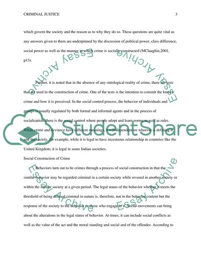 Social Construction of Crime