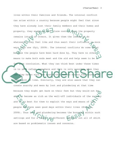 Do Natural Disasters lead to internal conflict within a country