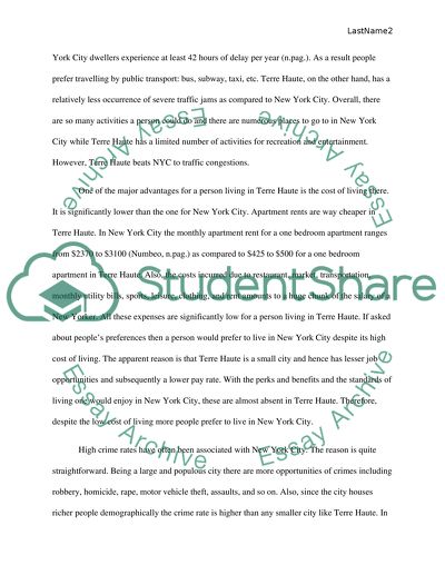 Different between large city and small city