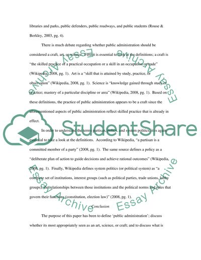 Public Adminstration