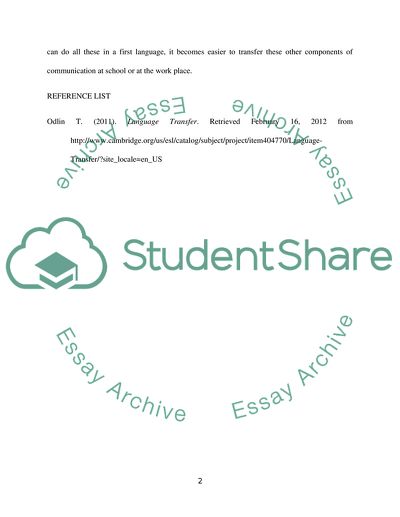 How Can the Knowledge of First-Language Articulation Interference Positively Affect Work Setting