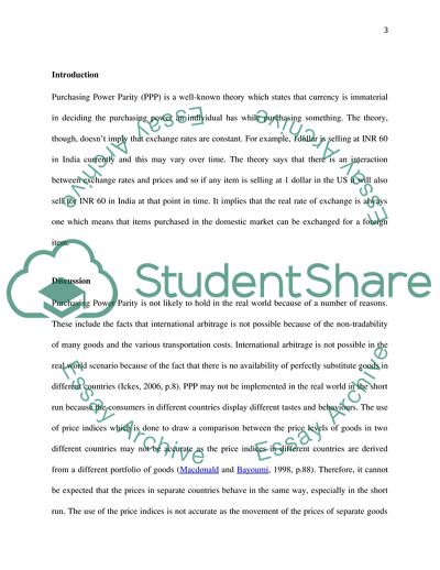 Do We Expect the Purchasing Power Parity Theory to Hold in the Real World