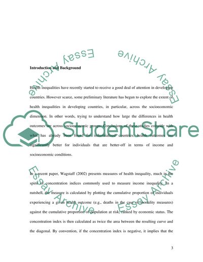 Race and Ethnic Health Inequality