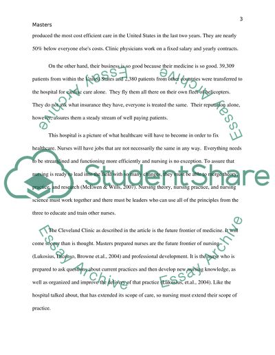 The Masters Prepared Nurse