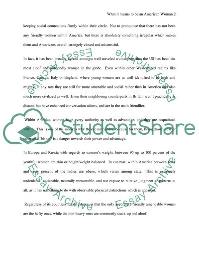 What It Means to Be an American Woman