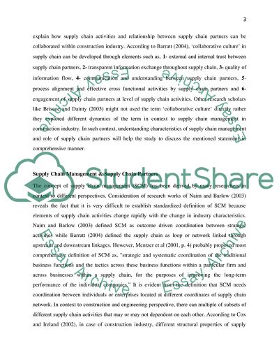 Supply Chain Partner Integration: A Relationship Approach