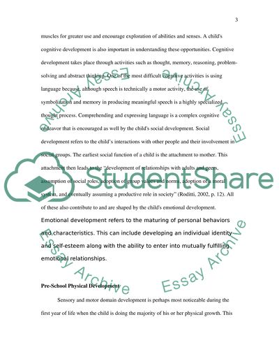 Human Development: Pre-School-Aged Children