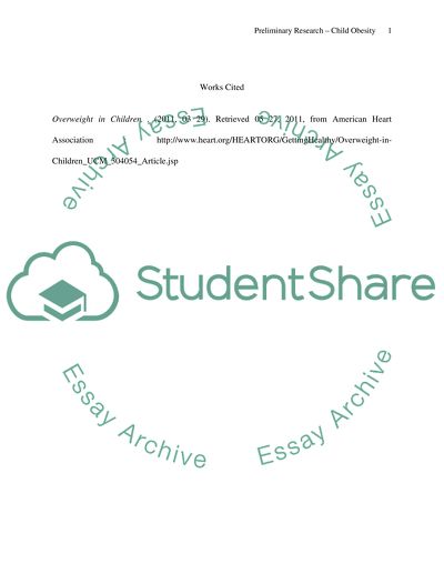 Analysis of Child Obesity