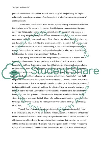 Surgical Severing of the Corpus Callosum