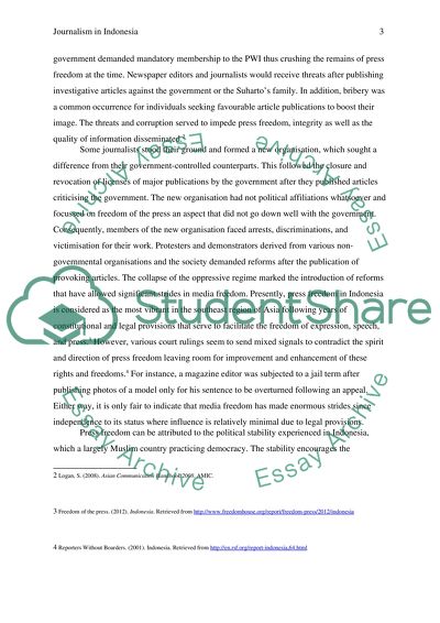 Development of Journalism in Indonesia