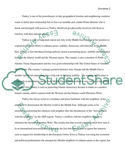 How does Turkey affects the Middle East and especially Syria