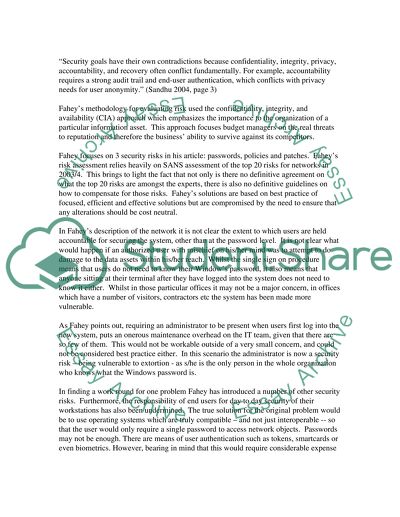 Assessment of Technology centric Strategies for information security in an organization