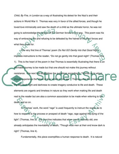 Do Not Go Gently into That Good Night by Dylan Thomas