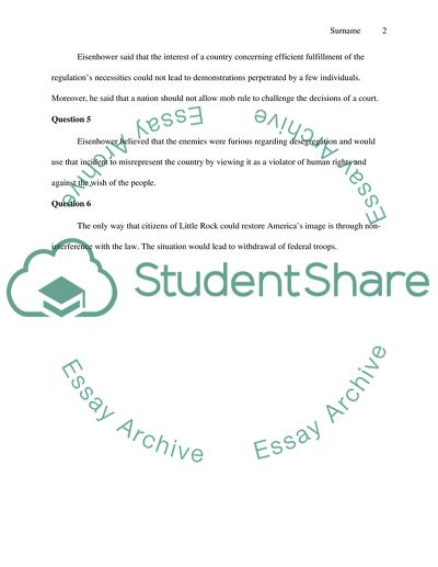 Discuss: President Eisenhowers Speech to the American People on Little Rock