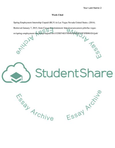 Spring Employment Internship