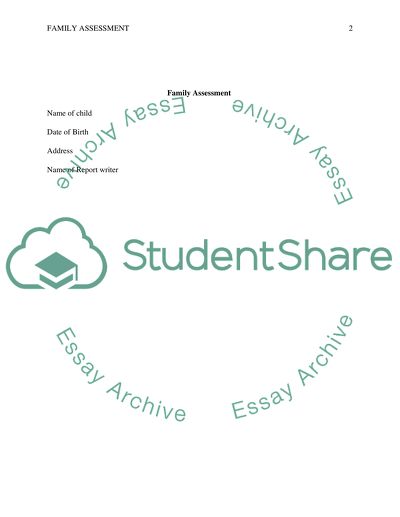 Kids Family Assessment