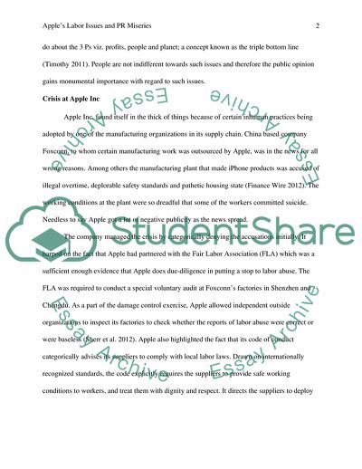 Apples Labor Issues and PR Miseries