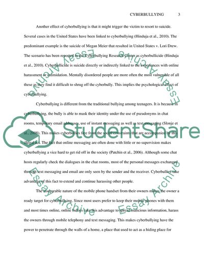 Defining of Cyberbullying