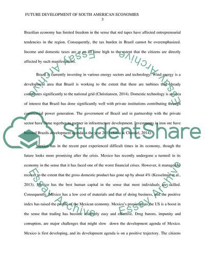 Economic Development of South America