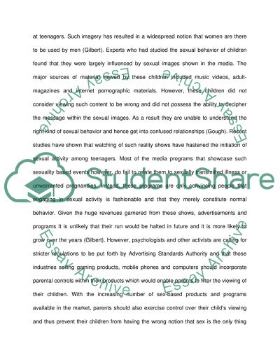 Sexual imagery in the media