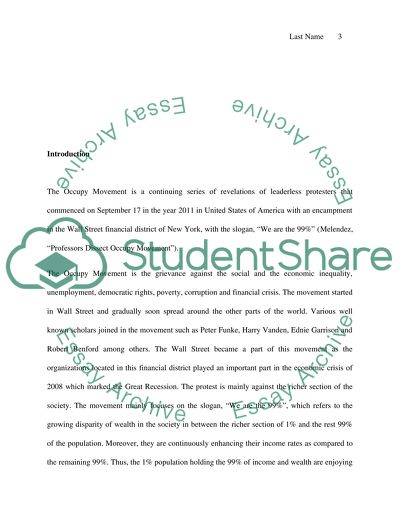 Research on Occupy Movement