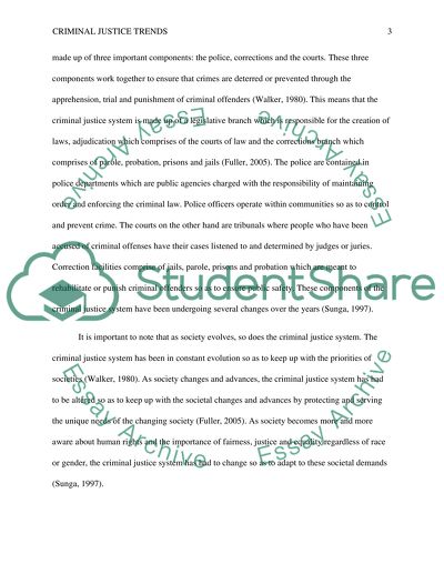 Criminal Justice Trends