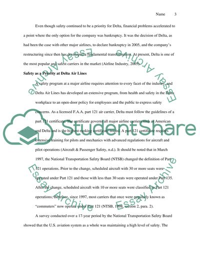 Delta Air Lines Safety Program