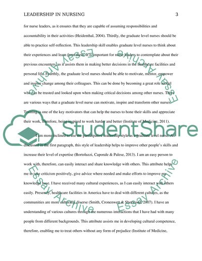 Attributes of Leadership Needed in Graduate Level Nurses