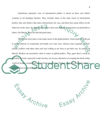 Realism and liberalism