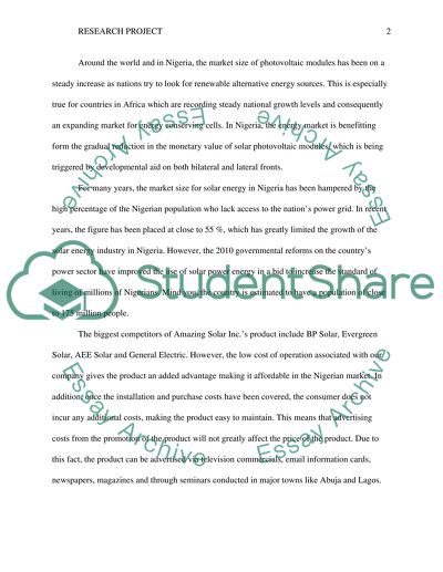 Finish the part of &quot;Market Structure and Competitive Analysis in Nigeria&quot; (2 pages, need references)