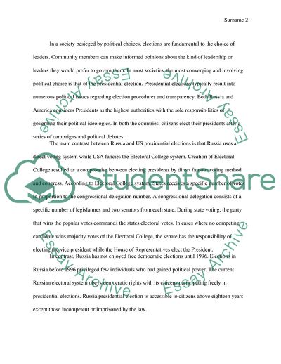 Contrasting Policies of Russia and the USA