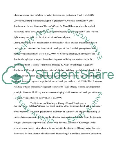 The Relevance of Kohlbergs Theory of Moral Development