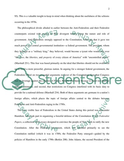 Foreign Policy Conflict Between Hamiltonians and Jeffersonians in 1790s