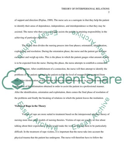 Theory of Interpersonal Relations / Hildegard Peplau